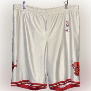 Vintage 90s Chicago Bulls NBA Champion Shorts White Jordan Adult Size Medium